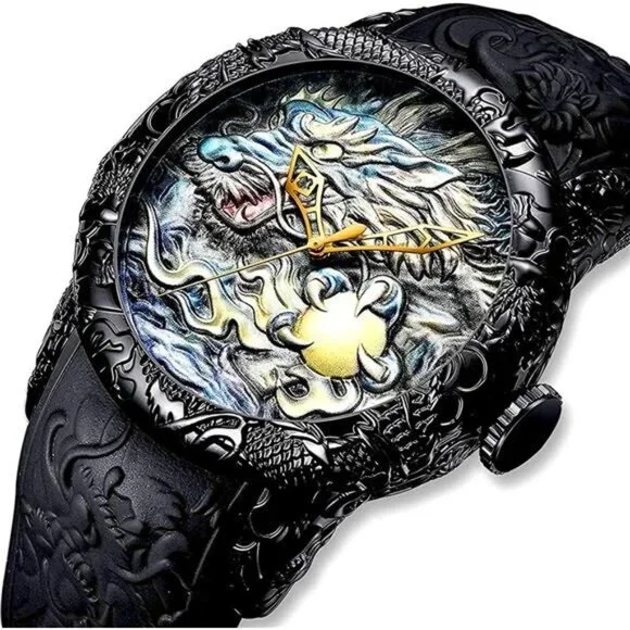 NEW Black Engraved Wacth